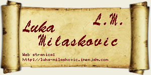 Luka Milašković vizit kartica